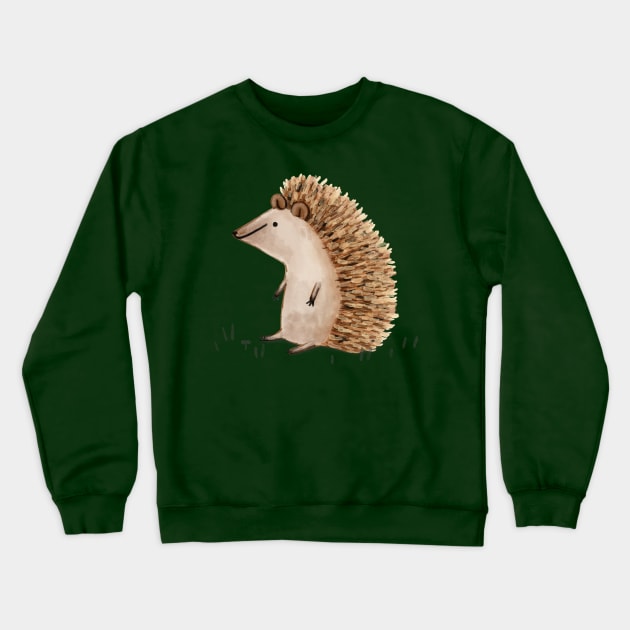 Hedgie Has a Sit Down Crewneck Sweatshirt by Sophie Corrigan